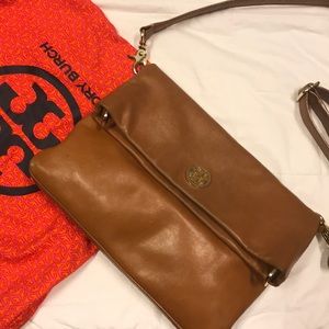 Tory Burch leather crossbody messenger bag